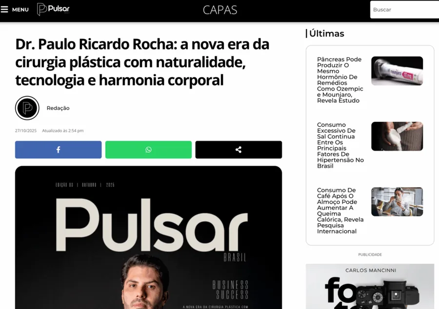 Pulsar Brasil — Dr. Paulo Ricardo Rocha: a nova era da cirurgia plástica com naturalidade, tecnologia e harmonia corporal